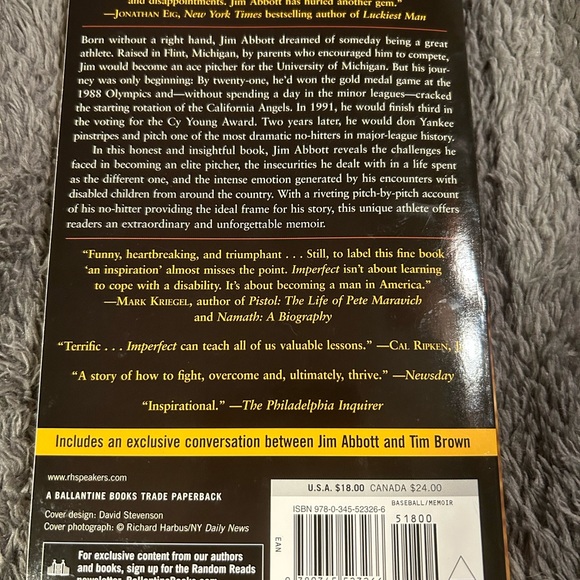 Jim Abbott - Imperfect - Soft Cover - Picture 3 of 3
